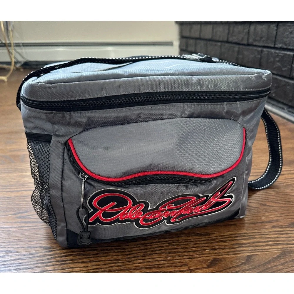 NASCAR Dale Earnhardt Cooler Bag OS Gray Mens Racing Intimidator Tailgate Gear